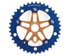 Image 1 for MCS Alloy Spider & Chainring Combo (Gold/Blue) (39T)